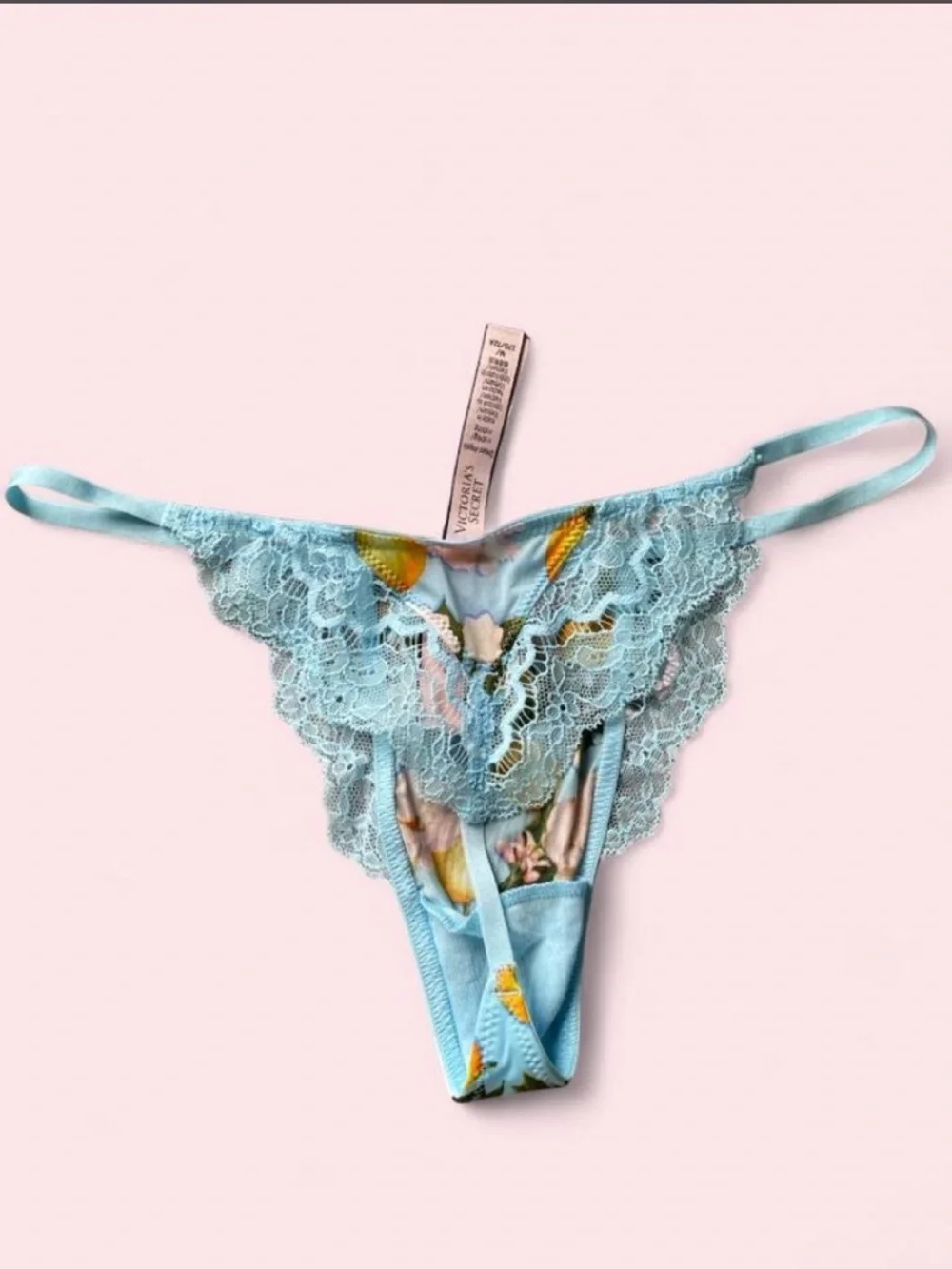 Victoria's Secret Floral Lace Bustier & Thong Set